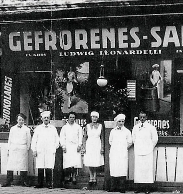 Leonardelli Gefrorenes-Salon Anfang des 20 Jahrhundert